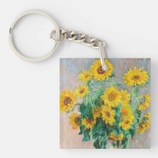 Bouquet of Sunflower Claude Monet Sleutelhanger (voorkant)