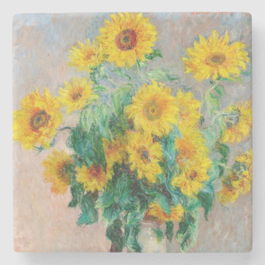 Bouquet of Sunflower Claude Monet Stenen Onderzetter (Voorkant)