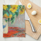 Bouquet of Sunflower Claude Monet Theedoek (Quarter Fold)