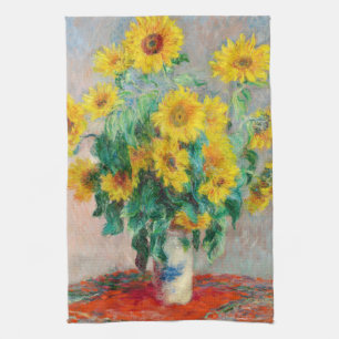 Bouquet of Sunflower Claude Monet Theedoek