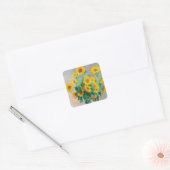 Bouquet of Sunflower Claude Monet Vierkante Sticker (Envelop)