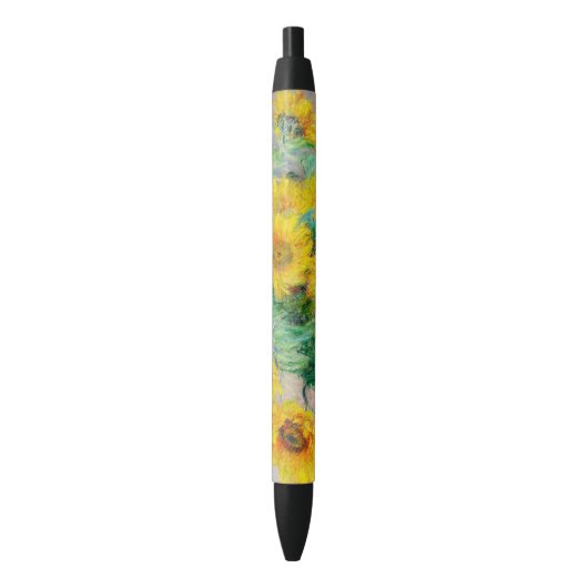 Bouquet of Sunflower Claude Monet Zwarte Inkt Pen (Voorkant Verticaal)