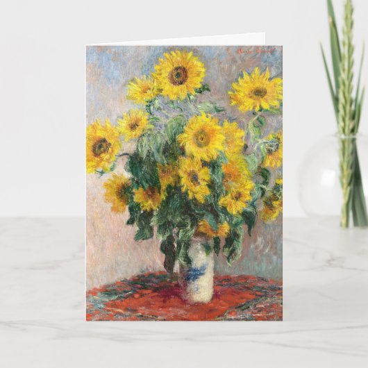 Bouquet of Sunflowers by Claude Monet Classic Kaart (Voorkant)