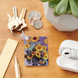 Bouquet of Sunflowers by Claude Monet, Vintage Art Sleutelhanger