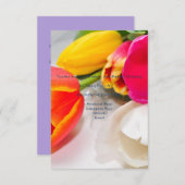 Bouquet of tulip wedding invitation informatiekaartje (Voorkant / Achterkant)