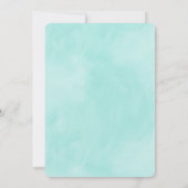 Bouquet of Waterverf Flowers Fancy Wedding Invite Kaart (Achterkant)