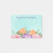 Bouquet of Waterverf Flowers Personalized Wedding Post-it® Notes (Voorkant)