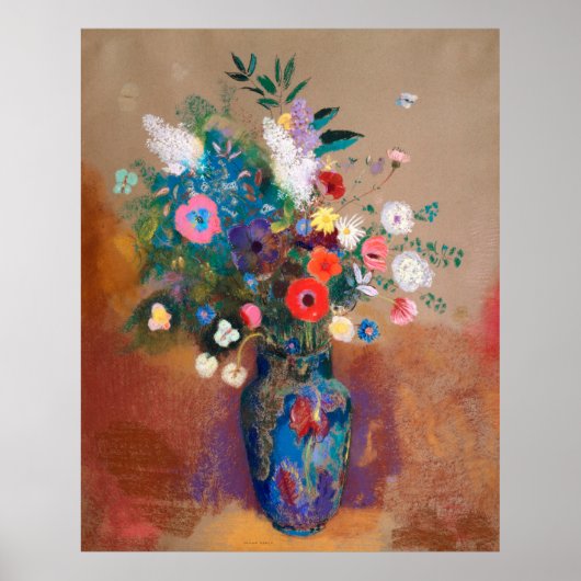Bouquet Of Wild Field Flowers - Odilon Redon Poster (Voorkant)