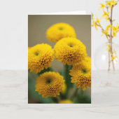 Bouquet of Yellow Santini Chrysanthemum Flowers Kaart (Gele Bloem)