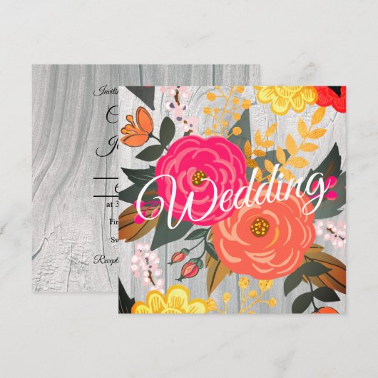 Bouquet on Barnwood Square Kaart (Voorkant / Achterkant)