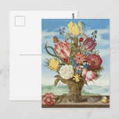 Bouquet op de Ledge Ambrosius Bosschaert Briefkaart (Voorkant / Achterkant)