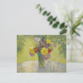 Bouquet op tafel van Martin Briefkaart (Staand voorkant)