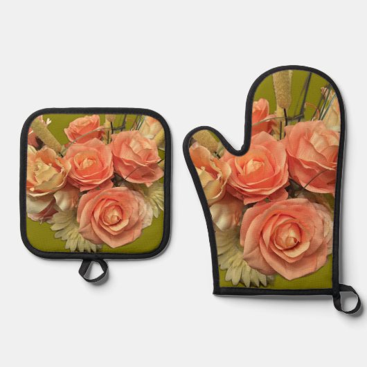 "Bouquet" Ovenwant & Pannenlap Set (Voorkant)