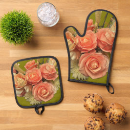 "Bouquet" Ovenwant & Pannenlap Set