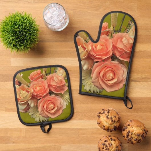 "Bouquet" Ovenwant & Pannenlap Set (Top down)