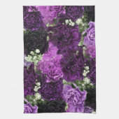 Bouquet Paarse anjers Theedoek (Verticaal)