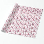 Bouquet Print Red Cadeaupapier (Uitgerold)