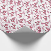 Bouquet Print Red Cadeaupapier (Hoek)