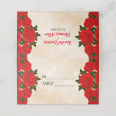 Bouquet Rd Rozen Plaatskaartje (Buitenkant ongevouwen)