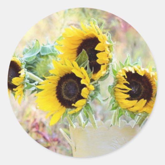 Bouquet Ronde Sticker (Voorkant)