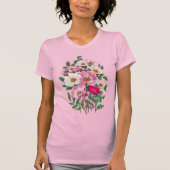 Bouquet roze en White Wild Roos Flowers T-shirt (Voorkant)