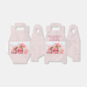 Bouquet-roze rozenrustpartij bedankdoosjes (Uitgevouwen)