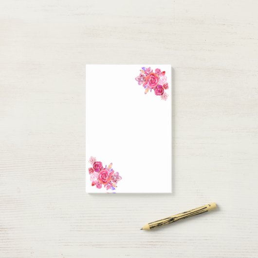 Bouquet Rozen Flowers Post-it® Notes (Op bureau)