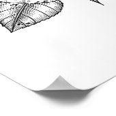 Bouquet rozen in zwart-wit poster (Hoek)