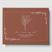 Bouquet Terracotta Rustic Wedding Guest Book Gastenboek (Voorkant)