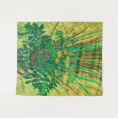 Bouquet uit de Finse baai, bloemen, groen Wandkleed (Voorkant (horizontaal))