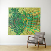 Bouquet uit de Finse baai, bloemen, groen Wandkleed (In Situ (horizontaal))