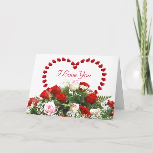 Bouquet Valentijn Kaart (Voorkant)