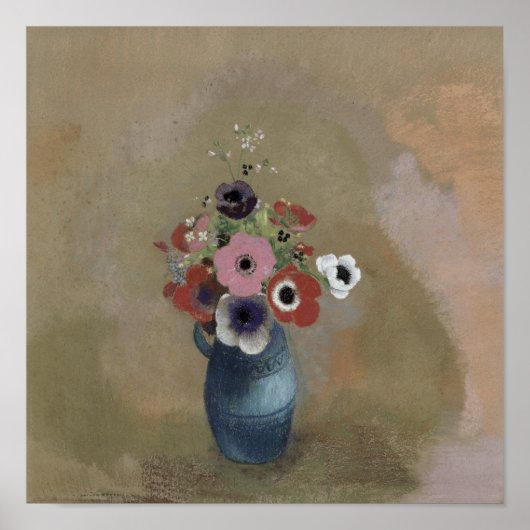 Bouquet van anemonen poster (Voorkant)
