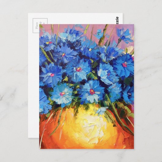 Bouquet van bloemen briefkaart (Voorkant / Achterkant)