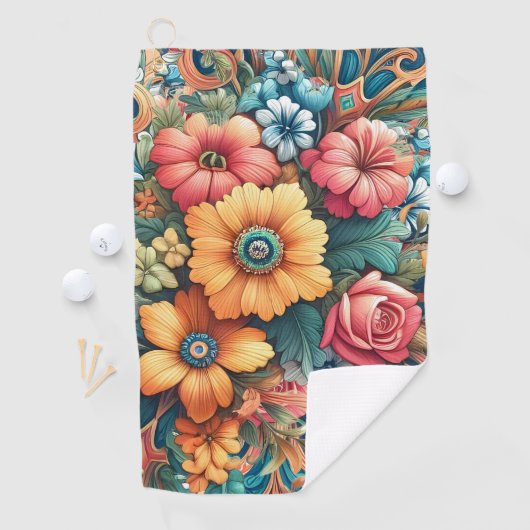 Bouquet van Bloemen Golfhanddoek (Insitu)