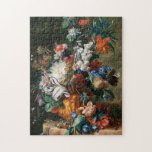 Bouquet van Bloemen in een Urn Legpuzzel<br><div class="desc">Florale schilderij van Jan van Huysum, Holland, 1724, olie op hout van LACMA, afbeelding voor het publieke domein</div>
