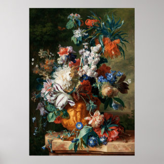 Bouquet van Bloemen in een Urn Poster