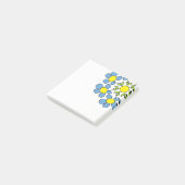 Bouquet van bronbloemen post-it® notes (Schuin)