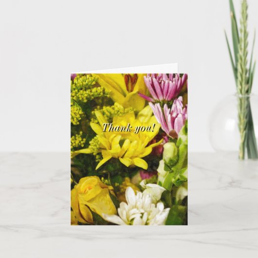 Bouquet van Cheer Painterly Dank je kaart (Voorkant)