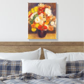 Bouquet van Chrysanthema van Auguste Renoir Nog Canvas Afdruk (Insitu (Slaapkamer))