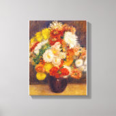 Bouquet van Chrysanthema van Auguste Renoir Nog Canvas Afdruk (Voorkant)