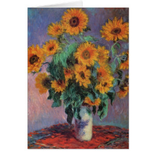 Bouquet van Claude Monet over zonnebloemen