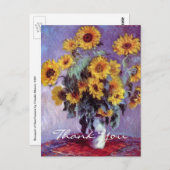 Bouquet van Claude Monet over zonnebloemen Briefkaart (Voorkant / Achterkant)