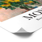 Bouquet van Claude Monet over zonnebloemen Poster (Hoek)