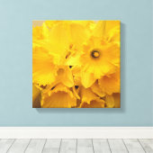 Bouquet van Daffodils Canvas Afdruk (Insitu (Houten vloer))