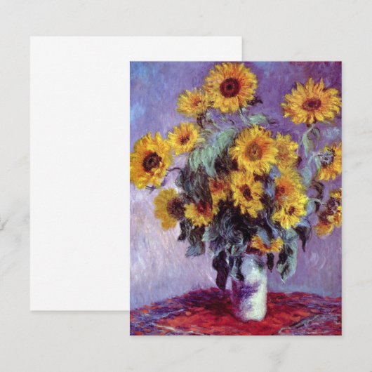 Bouquet van de Zonnebloem door Claude Monet,  Kuns (Voorkant / Achterkant)