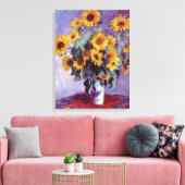 Bouquet van de Zonnebloem door Claude Monet,  Kuns Canvas Afdruk (Insitu (Woonkamer))