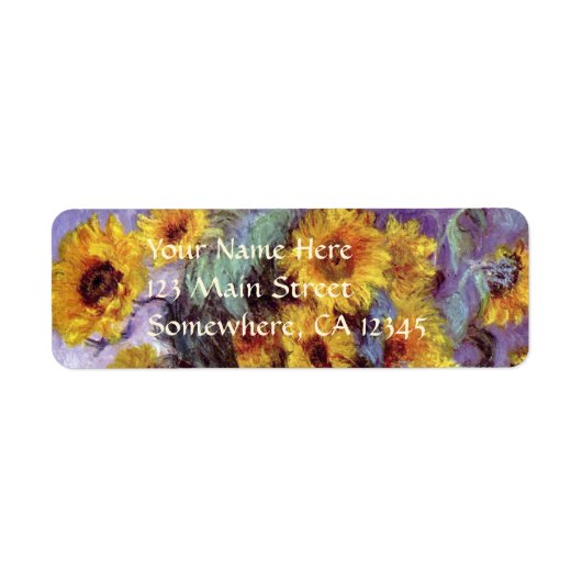 Bouquet van de Zonnebloem door Claude Monet,  Kuns Etiket (Voorkant)