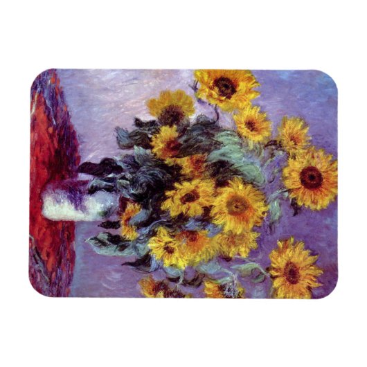 Bouquet van de Zonnebloem door Claude Monet,  Kuns Magneet (Horizontaal)