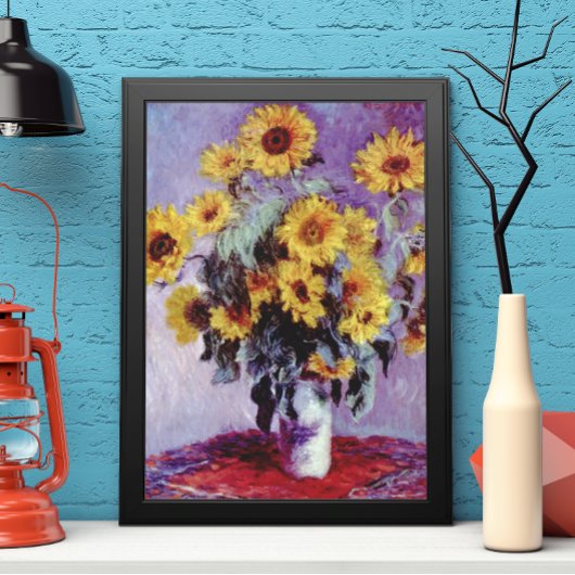 Bouquet van de Zonnebloem door Claude Monet, Kuns Poster